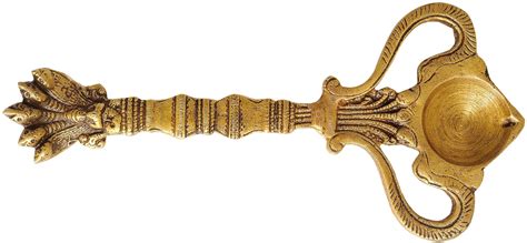 Exotic India Five Hooded Serpent Puja Lamp - Brass : Amazon.in: Home ...