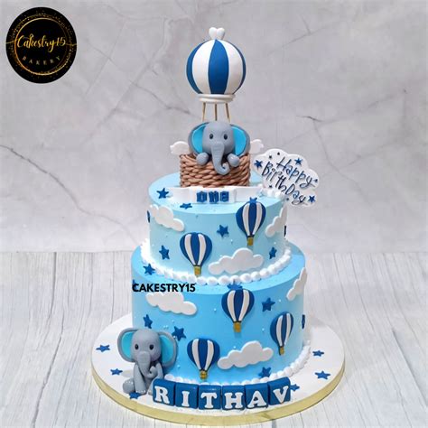 Air Balloon Elephant Cake – 3kg Choco-Vanilla Delight – CAKESTRY15