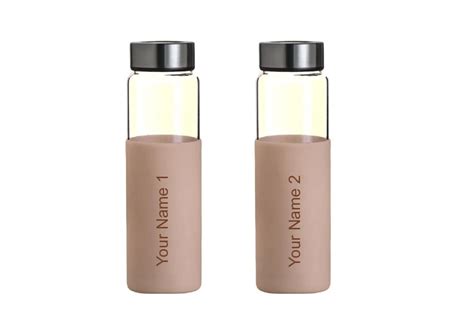 Custom Marshmallow Glass Bottle with Silicone Sleeve 750m | Add a Name ...