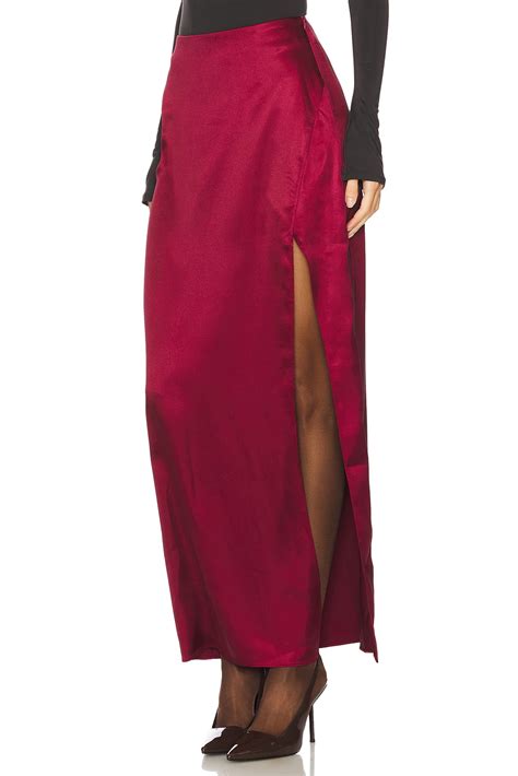 Line & Dot Allina Skirt in Burgundy | REVOLVE