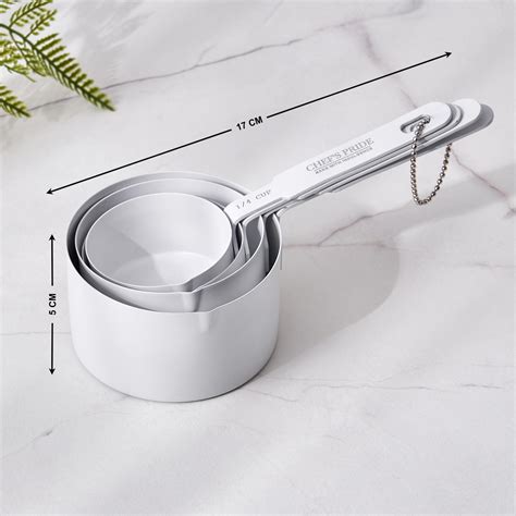 Buy Chef's Pride Altai Set of 4 Stainless Steel Measuring Cups from ...