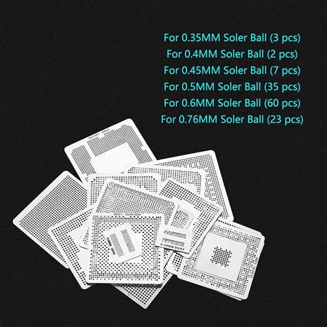 Yuecoom BGA Heat Stencils, 130pcs BGA Universal Reballing India | Ubuy