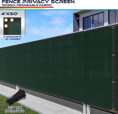 Buy Windscreen4less Heavy Duty Ience Privacy Screen Green 4' x 50' S ...