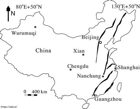 Map Of China For Kids To Color