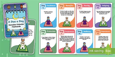 A Dua a Day - Ramadan Calendar Flash Cards