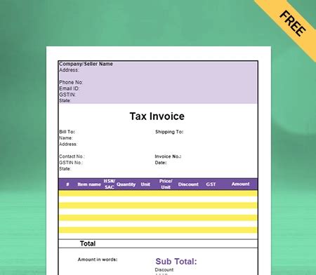 Electrical Shop Bill Format Free Download