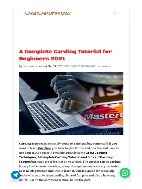 Carding Tutorial PDF 的图像结果