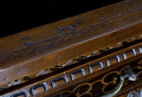 Heavily Carved Spanish Style 4 Drawers Commode Chest of Drawers Dresser ...