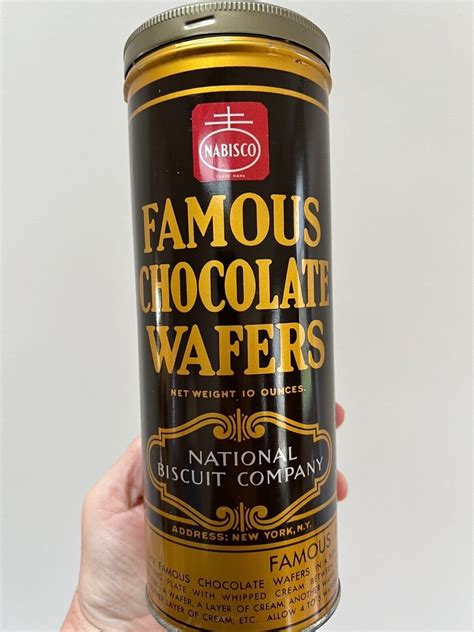 Vintage 1940's Nabisco Chocolate Wafer Tin, Good Condition, Screw Lid ...