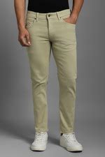 Louis Philippe Jeans Smart Fit Jeans, Men Olive Dark Smart Fit Jeans ...