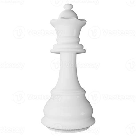 White queen chess piece clipart flat design icon isolated on ...