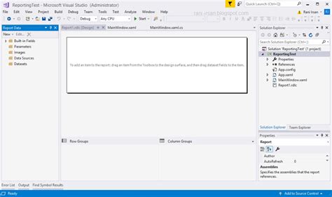 Image result for SQL-based Report Rdlc Visual Studio 2019
