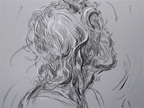 Glenn Brown, Drawing 3 (after Del Sarto), 2015, Indian ink and acrylic ...