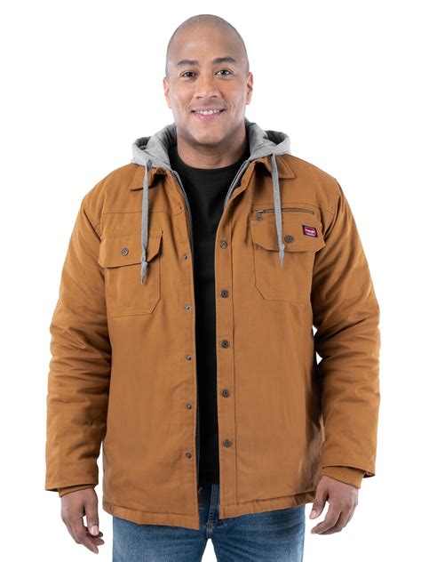 Wrangler Men's Quilted Lined Work Shirt Jacket, Cotton Duck Canvas ...