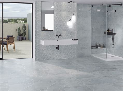 Aurora Light Blue Semi Polished 8"x11" Chevron Mosaic Porcelain Tile ...