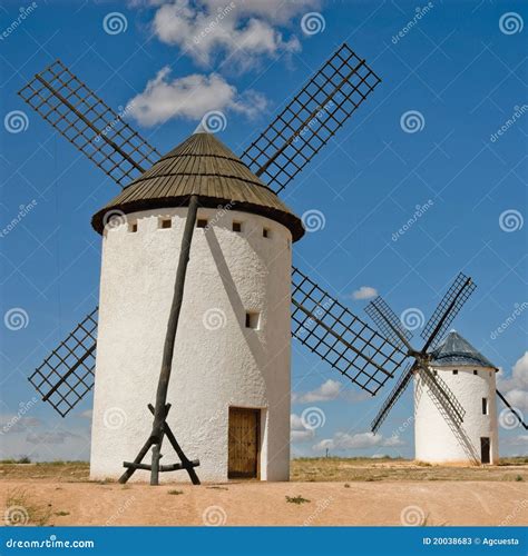 Medieval windmill stock image. Image of blades, route - 20038683
