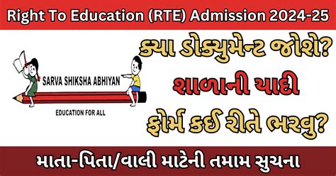 Right To Education (RTE) Gujarat | Required Documents | School List ...