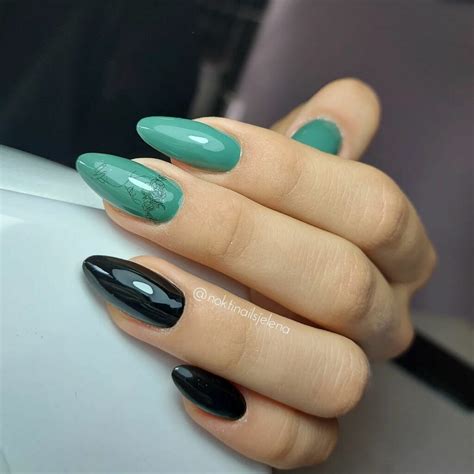 27+ Eye Catching Ideas For Black and Green Nails - Nail Designs Daily