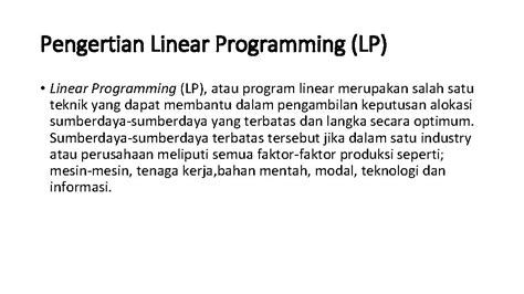 Image result for Linear Programming Adalah