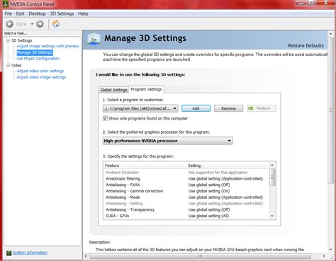 Image result for How to Add Minecraft to Graphics Settings