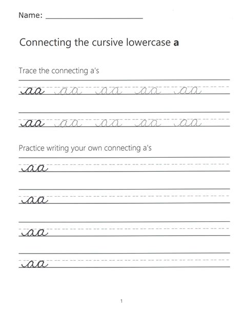Cursive a – How to Write a Lowercase a in Cursive