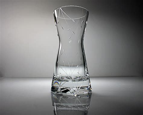 Mikasa Crystal Vase, Glade Pattern, Cut Glass Vase, Etched Glass ...