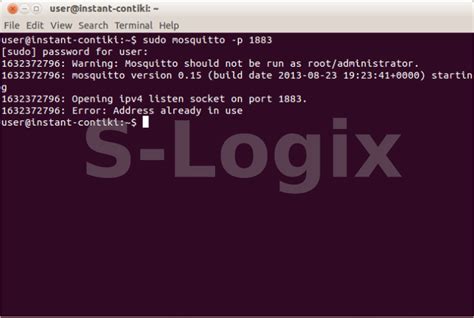 Installation procudure for MQTT Broker in Contiki-NG | S-Logix