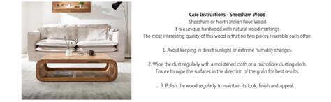 CHETAK FURNITURE® 47 Inch Length Solid Acacia Wood Centre Coffee Table ...