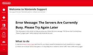 Support.Nintendo.com Switch Error 的图像结果
