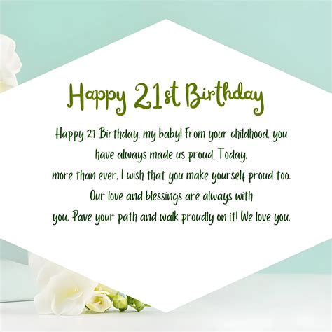 Happy 21st Birthday Wishes For Sister