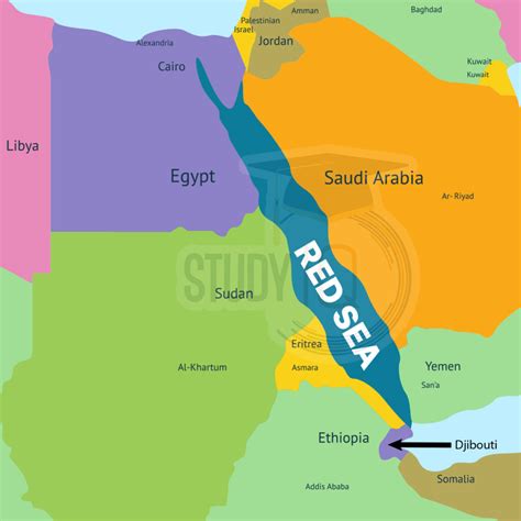Red Sea, Map, Bordering Countries, Location, Physical Features