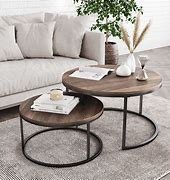 Image result for Round Brown Coffee Table