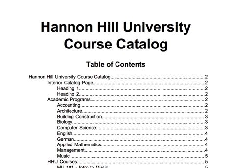 Course Catalog Module | Hannon Hill