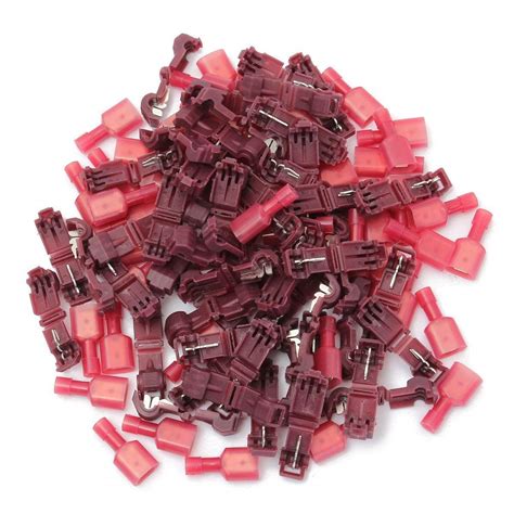 Eyech 100Pcs (50 Pairs) Terminal Connectors T-Tap Quick Disconnect Wire ...