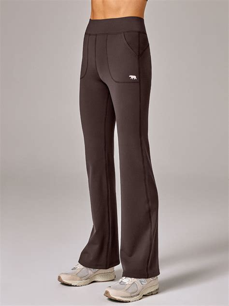 Women's Thermal Yoga Pants. Running Bare Flex Bootleg Legging.