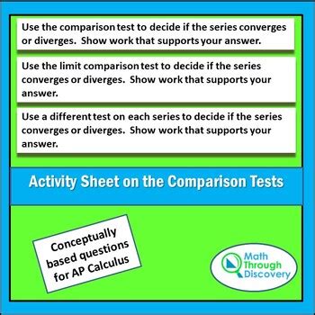 Image result for Calculus Comparison Tests Example