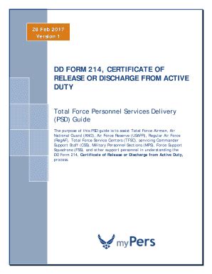 Fillable Online DD FORM 214, CERTIFICATE OF Fax Email Print - pdfFiller