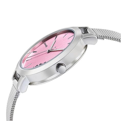 Buy Online Sonata Silver Lining Pink Dial Women Watch With Stainless ...