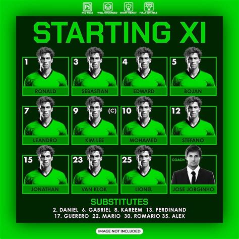 Soccer Position Chart PSD, High Quality Free PSD Templates for Download