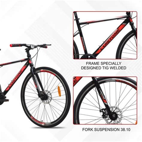 T-LUISTONE Cycle with Dual Disc Brake/Rigid Suspension, Single Speed ...