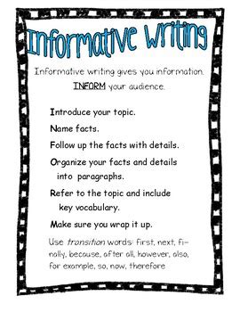 Informative Writing Poster 的图像结果