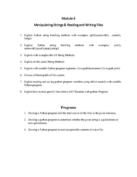 3 imp - VTU PYTHON 1ST YEAR IMP QUESTIONS WITH ANSWERS - Module- 3 ...