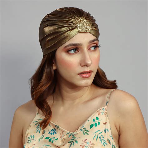 Gold Metallic Turban – NEZO