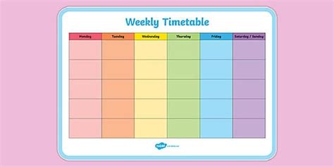 Printable Weekly Schedule Template Images – Free download and print for you.