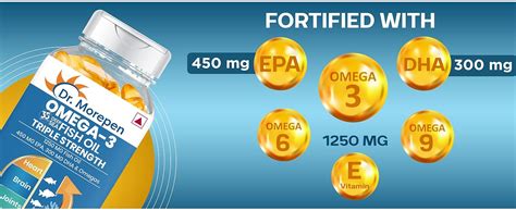 DR. MOREPEN Omega 3 | Deep Sea Fish Oil Triple Strength | 1250mg with ...
