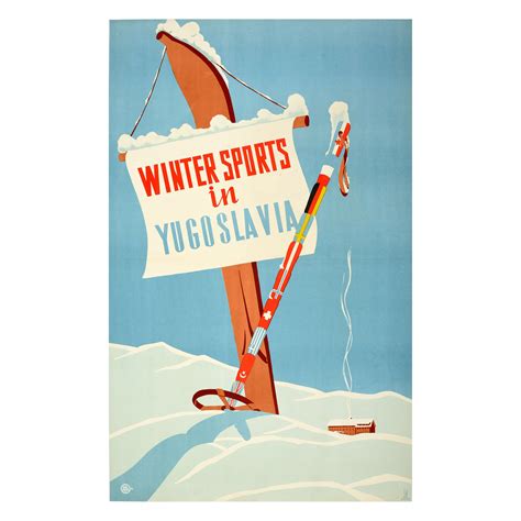 Original Vintage Ski Poster Promoting Winter Sports in Austria, Fly ...