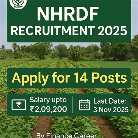 NHRDF Recruitment 2025: Apply for 14 Technical & Non-Technical Posts ...