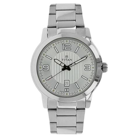 Buy Online Titan Quartz Analog Silver Dial Stainless Steel Strap Watch ...