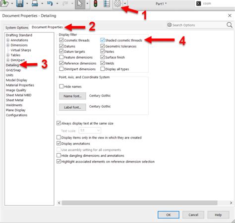 Add Cosmetic Thread SolidWorks 的图像结果