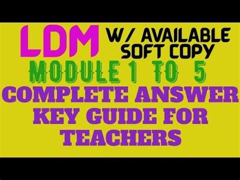 Image result for LDM Module 1 Answer Key